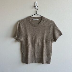 Taupe Short Sleeve Knit Top